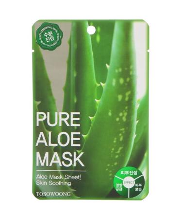 Tosowoong Pure Aloe Beauty Mask 10 Sheets 23 g Each