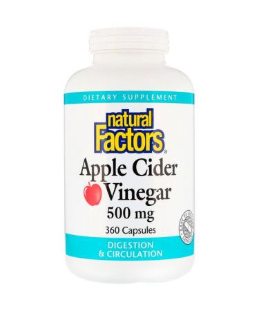 Natural Factors Apple Cider Vinegar 500 mg 360 Capsules