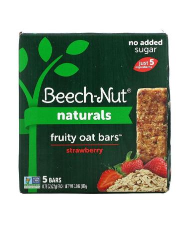 Beech-Nut Naturals Fruit Oat Bars Stage 4 Strawberry 5 Bars 0.78 oz (22 g) Each