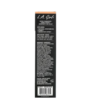 L.A. Girl Tinted Foundation - Medium Beige 1 fl oz | Flawless Coverage & Lightweight Finish - Buy Online on GoSupps.com
