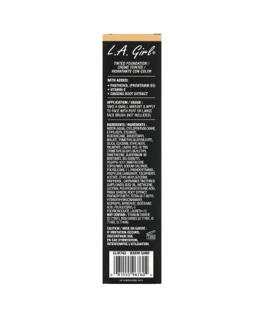 L.A. Girl Tinted Foundation - Warm Sand (1 fl oz) | Lightweight, Flawless Coverage - Buy Online on GoSupps.com