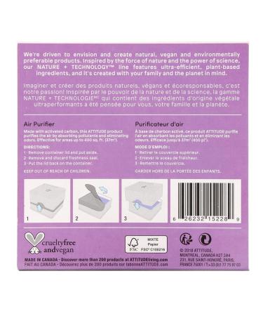ATTITUDE Natural Air Purifier - Lavender & Eucalyptus 8 oz | Eco-Friendly Home Freshener - Buy Online on GoSupps.com