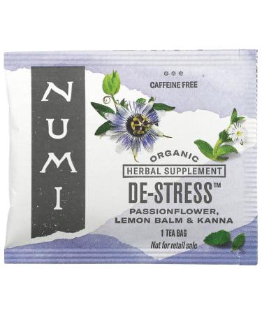 Numi Tea Organic De-Stress Herbal Tea - Caffeine Free, 16 Bags (1.13 oz) - Buy Online on GoSupps.com