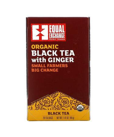 Equal Exchange Organic Black Tea with Ginger 20 Tea Bags 1.41 oz (40 g)