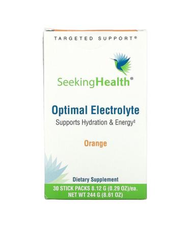 Seeking Health Optimal Electrolyte Orange 30 Stick Packs 0.29 oz (8.12 g) Each
