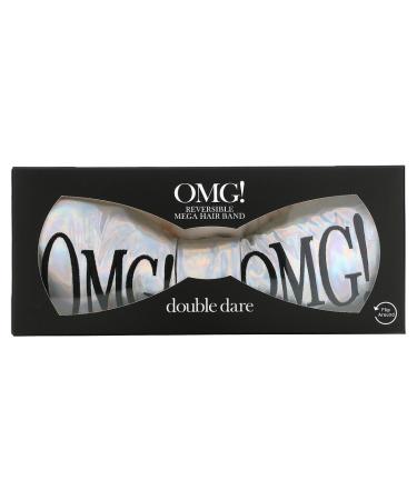 Double Dare OMG! Reversible Mega Hair Band - Plush White & Rainbow | 1 Piece - Buy Online on GoSupps.com