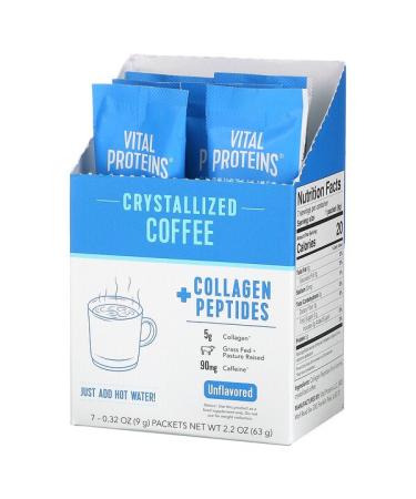 Vital Proteins Crystallized Coffee + Collagen Peptides Unflavored 7 Packets 0.32 oz (9 g) Each