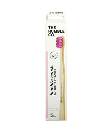 Bamboo Toothbrush for Adults - The Humble Co. Sensitive Pink | Eco-Friendly Oral Care - Buy Online on GoSupps.com