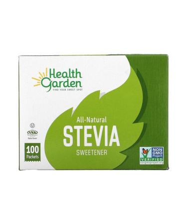 Health Garden All-Natural Stevia Sweetener 100 Packets 1 g Each