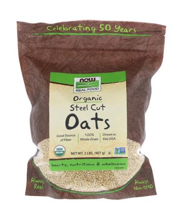 Now Foods Real Food Organic Steel Cut Oats 2 lbs (907 g)