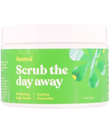 Asutra Scrub The Day Away Exfoliating Body Scrub Cooling Cucumber 12 oz (350 g)