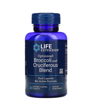 Life Extension Optimized Broccoli and Cruciferous Blend 30 Enteric Coated Tablets