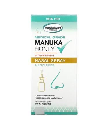 ManukaGuard Manuka Honey Medical Grade Extra Strength Nasal Spray 0.65 fl oz (20 ml)