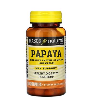 Mason Natural Papaya Digestive Enzyme Complex 100 Chewables