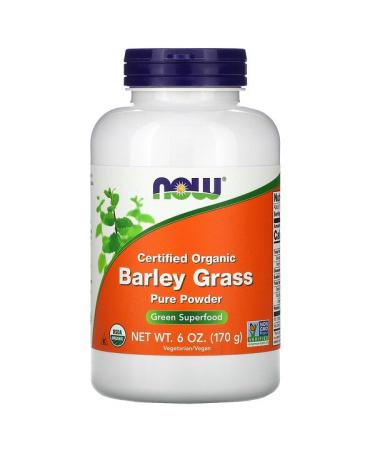 Now Foods Certified Organic Barley Grass Pure Powder 6 oz (170 g)
