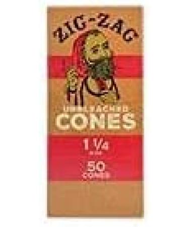 ZIG-ZAG 1 Rolling Papers Pre Rolled Cones 50 Pack - Natural Unbleached Bulk Cones with Tips - Prerolled Rolling Paper Cone Pack - Easy to Use and Convenient - Buy Online on GoSupps.com