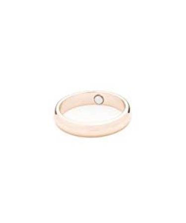 Copper Stainless Steel Magnetic Thin Band Ring - Style and Holistic Wellness Combined Enhance Overall Well-Being Target Pressure Points Unisex Gift - Size 9