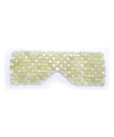 Natural Jade Sleep Mask & Blindfold Natural Jade Eye Mask Anti-Aging Hot or Cold Therapy Eye Mask Which is Soothing Cooling Detoxifying (Xiuyan Jade)
