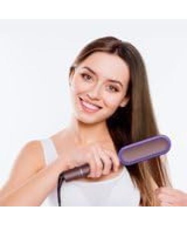 Hair Straightener Brush - Fast Heating 5 Temp Settings Anti-Scald | Ideal for Home & Travel - Buy Online on GoSupps.com