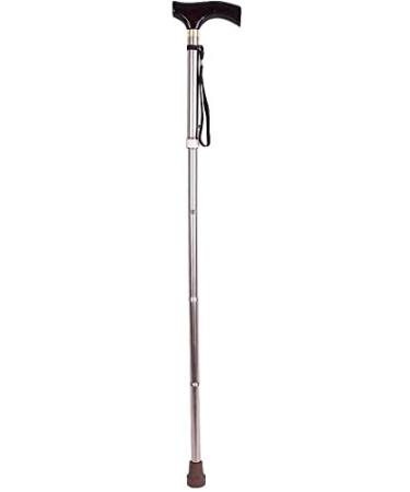 Walking Stick Wooden Handle Walking Stick Adjustable Folding Safety Walking Stick for Elderly Blind Walking Stick Guide Crutch for Blind Elderly