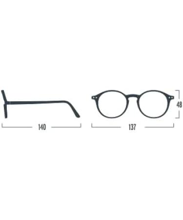IZIPIZI Unisex Shape D Reading Glasses - Black Soft One Size | International Shipping Available - Buy Online on GoSupps.com