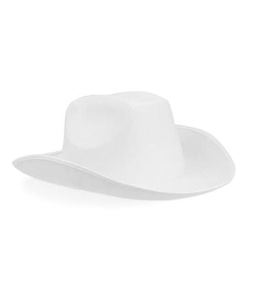 Zodaca Western Felt Cowboy Hat for Men and Women Costume (Adult Size) White