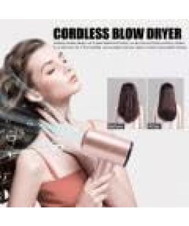 Compact Hair Dryer Travel Hair Dryer Portable Blow Dryer for Women Men Rechargeable Cordless Hairdryer 5000mAh 6 Speed Adjustment Fast Drying for Home Camping(Rose Gold) - Buy Online on GoSupps.com