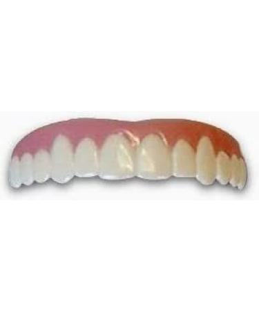 Imako Cosmetic Teeth for Women 1 Pack. (Large, Bleached) Uppers Only- Arrives Flat. Fit at Home Do it Yourself Smile Makeover!