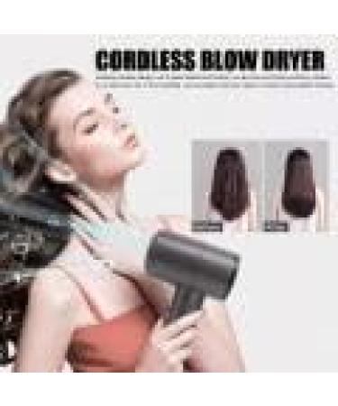 Compact Hair Dryer Travel Hair Dryer Portable Blow Dryer for Women Men Rechargeable Cordless Hairdryer 5000mAh 6 Speed Adjustment Fast Drying for Home Camping(Coffee) - Buy Online on GoSupps.com