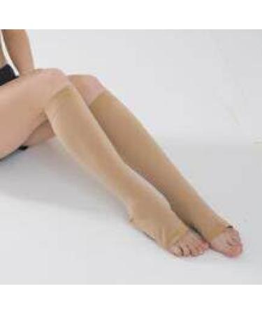 Eurobuy Open Toe Stockings - 23-32 mmHg Varicose Vein Calf Sleeves | Skin Tone Options for Comfort & Style - Buy Online on GoSupps.com