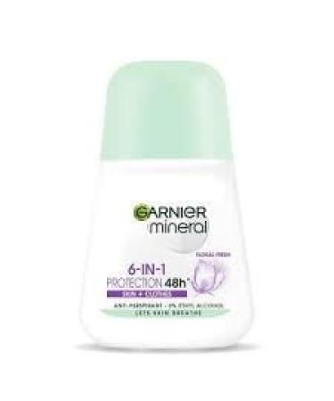 Garnier Mineral 6-in-1 Protection Floral Fresh Antiperspirant in roll-on 50 ml