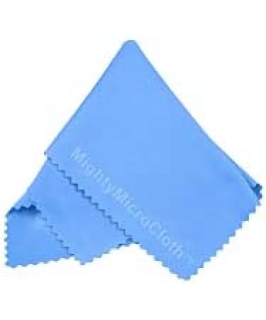 MightyMicroCloth 10x10 Lens Cleaning Cloths 6 Pack Large - Royal Blue/Light Blue - Lint-Free Microfiber for Glasses, Phones, Screens, Electronics - Travel Pouch Included - Buy Online on GoSupps.com