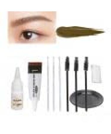 Sweatproof Eyebrow Tint Kit - 2 in 1 Lasting Brow Color for Home & Salon Use (Light Brown) - Buy Online on GoSupps.com