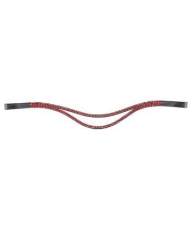 HKM 102104-10-Full browband with wave black red Full