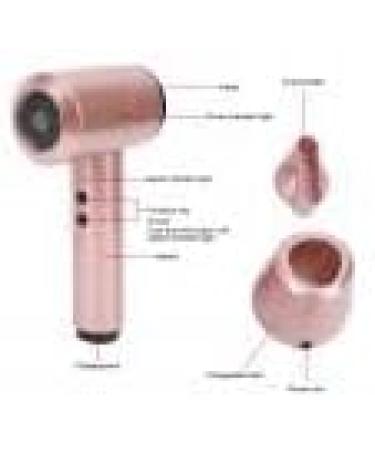 Compact Hair Dryer Travel Hair Dryer Portable Blow Dryer for Women Men Rechargeable Cordless Hairdryer 5000mAh 6 Speed Adjustment Fast Drying for Home Camping(Rose Gold) - Buy Online on GoSupps.com