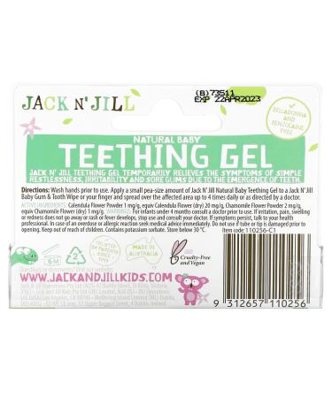 Jack n Jill Natural Baby Teething Gel - Vanilla 0.5 oz (4+ Months) | Soothing Relief - Buy Online on GoSupps.com