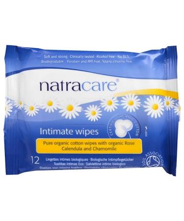 Natracare Certified Organic Cotton Intimate Wipes 12 Wipes