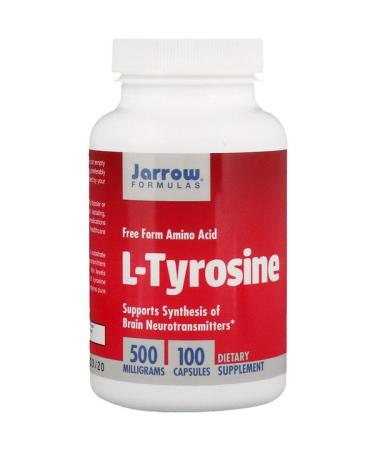 Jarrow Formulas L-Tyrosine 500 mg 100 Capsules