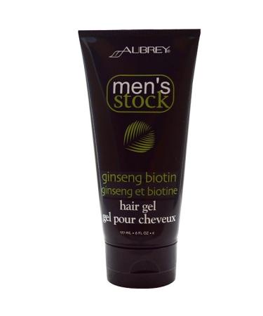 Aubrey Organics Men's Stock Hair Gel Ginseng Biotin 6 fl oz (177 ml)