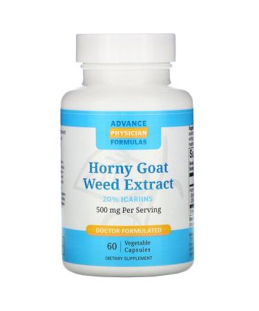 Advance Physician Formulas Horny Goat Weed Extract 500 mg 60 Vegetable Capsules