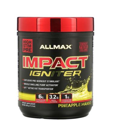 ALLMAX Nutrition IMPACT Igniter Pre-Workout Pineapple Mango 11.6 oz (328 g)
