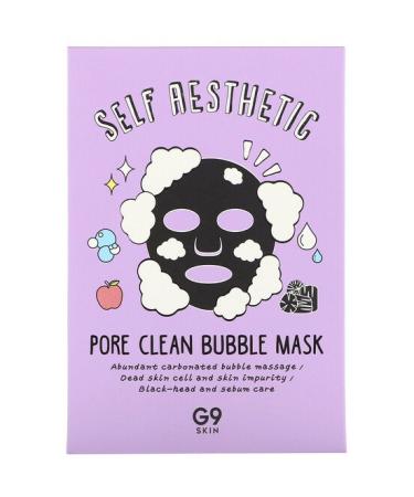 G9skin Self Aesthetic Pore Clean Bubble Beauty Mask 5 Sheets 0.78 fl oz (23 ml) Each
