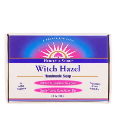 Heritage Store Witch Hazel Handmade Soap 3.5 oz (100 g)