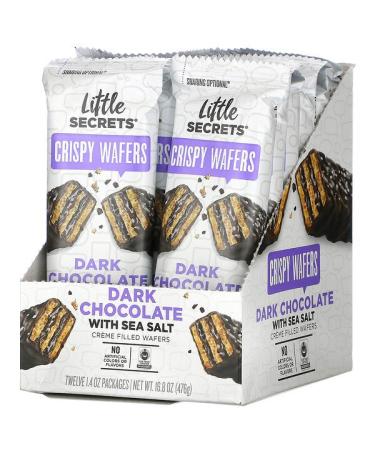 Little Secrets Dark Chocolate Crispy Wafer Sea Salt 12 Pack 1.4 oz (40 g) Each