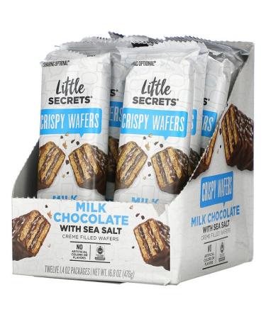 Little Secrets Milk Chocolate Wafer Sea Salt 12 Pack 1.4 oz (40 g) Each