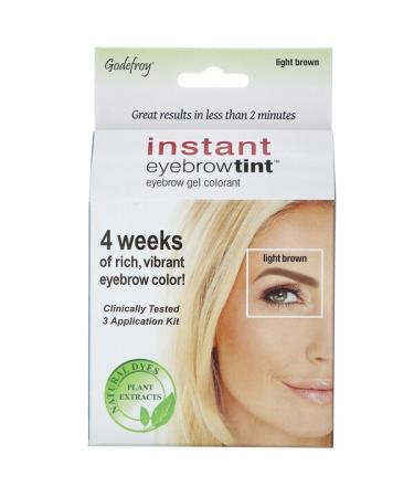 Godefroy Instant Eyebrow Tint Light Brown 3 Application Kit