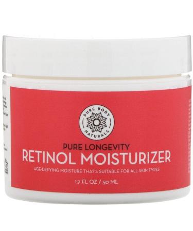 Pure Body Naturals Retinol Moisturizer Age & Wrinkle Defying Cream 1.7 fl oz (50 ml)