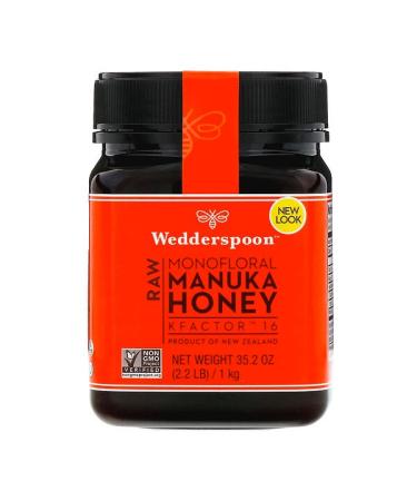 Wedderspoon Raw Monofloral Manuka Honey KFactor 16 2.2 lb (1 kg)