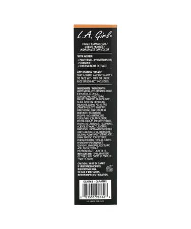 L.A. Girl Tinted Foundation Caramel | Lightweight Coverage, 1 fl oz (30 ml) - Buy Online on GoSupps.com