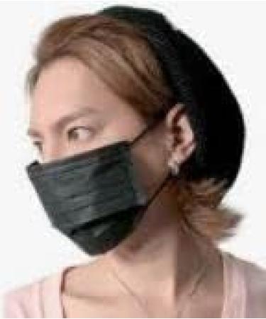1TAC Black Disposable Face Masks - Ultra Safe & Comfortable 3D Fit - 50 Pack for International Shipping - Buy Online on GoSupps.com